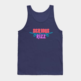 SERIOUS RIZZ | Fun Slang Gift | Rizz God | Colorful Skateboarding Tank Top